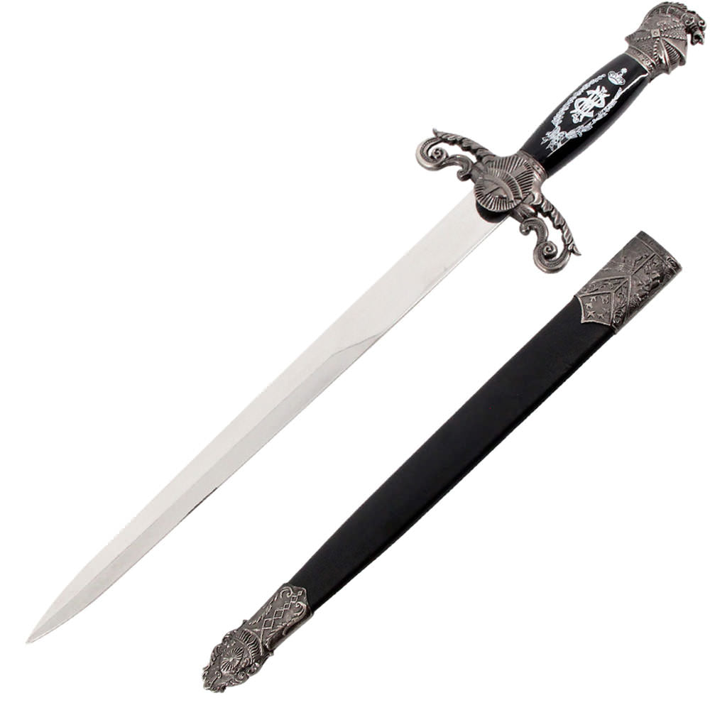 21 Inch Ornate Medieval Dagger Short Sword - Tophatter's Army Products & Self Defense Collectible Weapons - Tophatter Daily Deals
